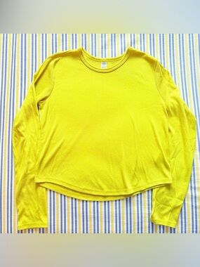 Old Navy Bright Yellow Ribbed Long Sleeve Top